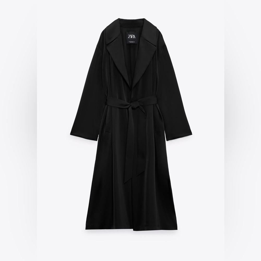 Zara long satin jacket